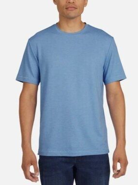 Kirkland Signature Men's XXL Blue Pima Cotton Crewneck T-Shirt K1369